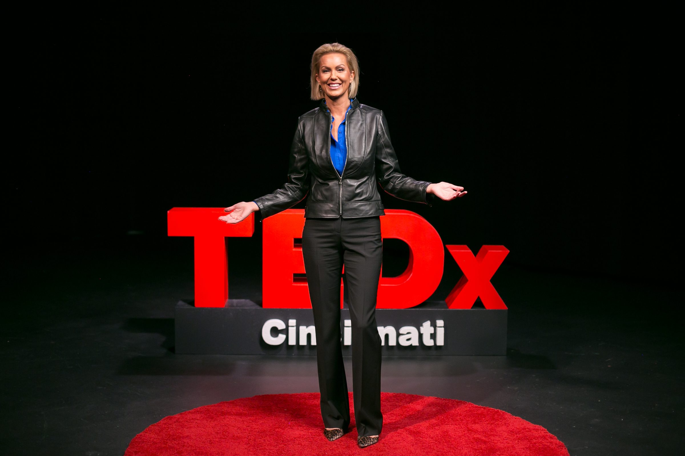 Stacy Raske on the TEDx Cincinnati stage